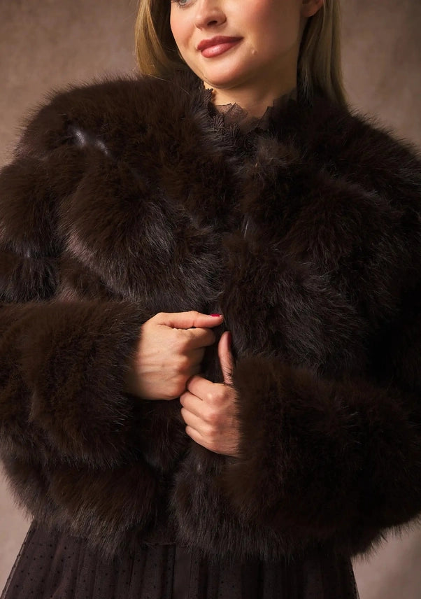 Copenhagen Faux Fur Cape Jacket