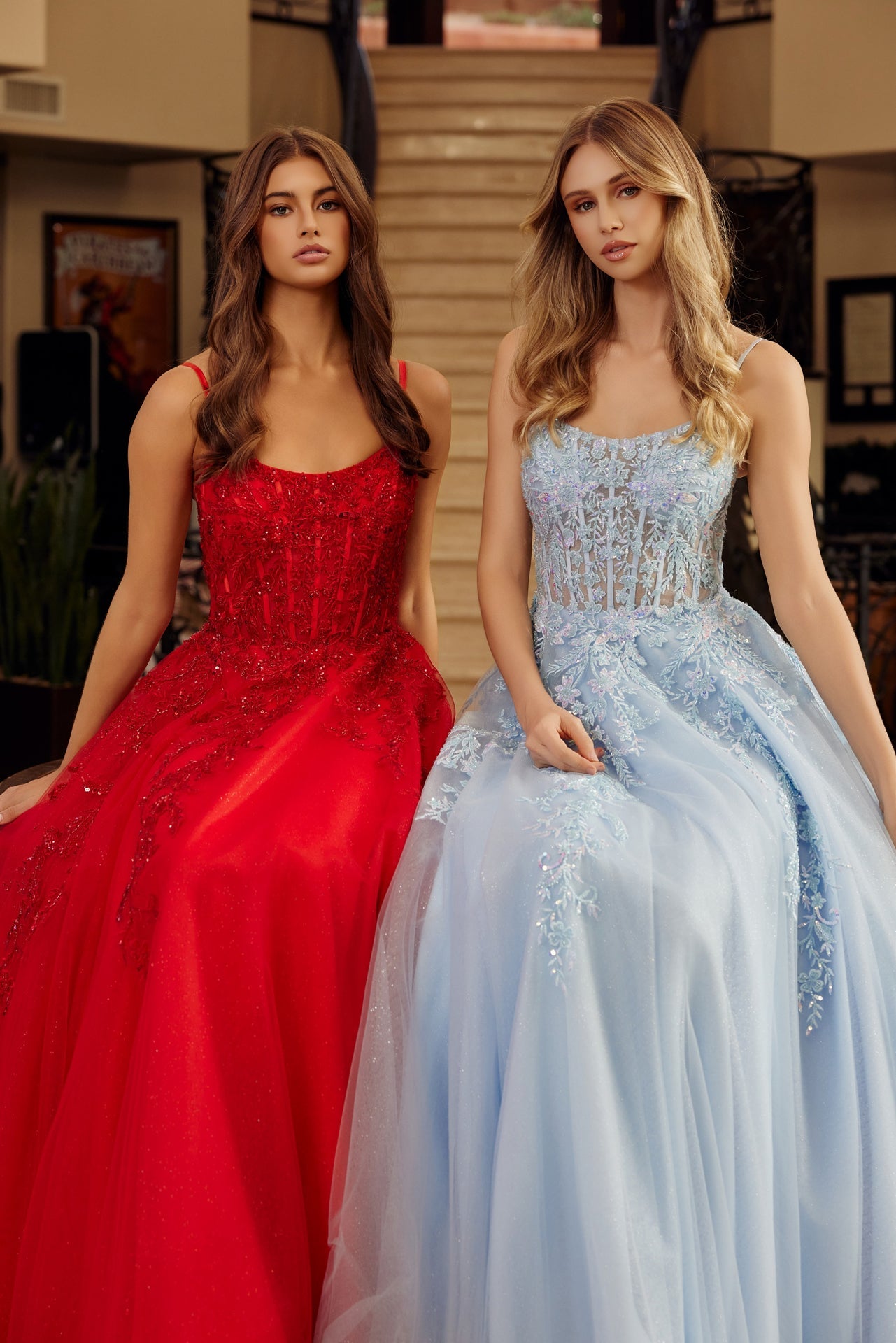 Fit and flare prom dress