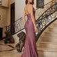 Fitted Prom Dress with Halter Neckline