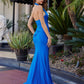Fitted Prom Dress with Halter Neckline