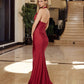 Fitted Prom Dress with Halter Neckline