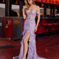 Full Flower Sequind and Beaded Prom Dress