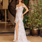 Full Flower Sequind and Beaded Prom Dress