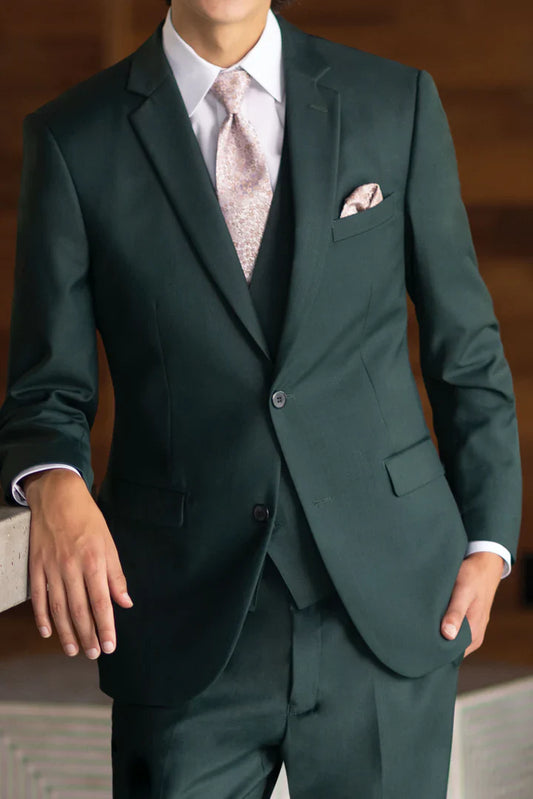 Hunter Green Suit Seperate Vest-JFW-DISTRICT 1