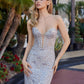Long Strapless Full Sequin Prom Dress