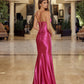 V Neckline Prom Dress with Corset Back