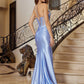 V Neckline Prom Dress with Corset Back