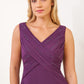 J8807 Long V-neck Chiffon MOB Dress with Shawl