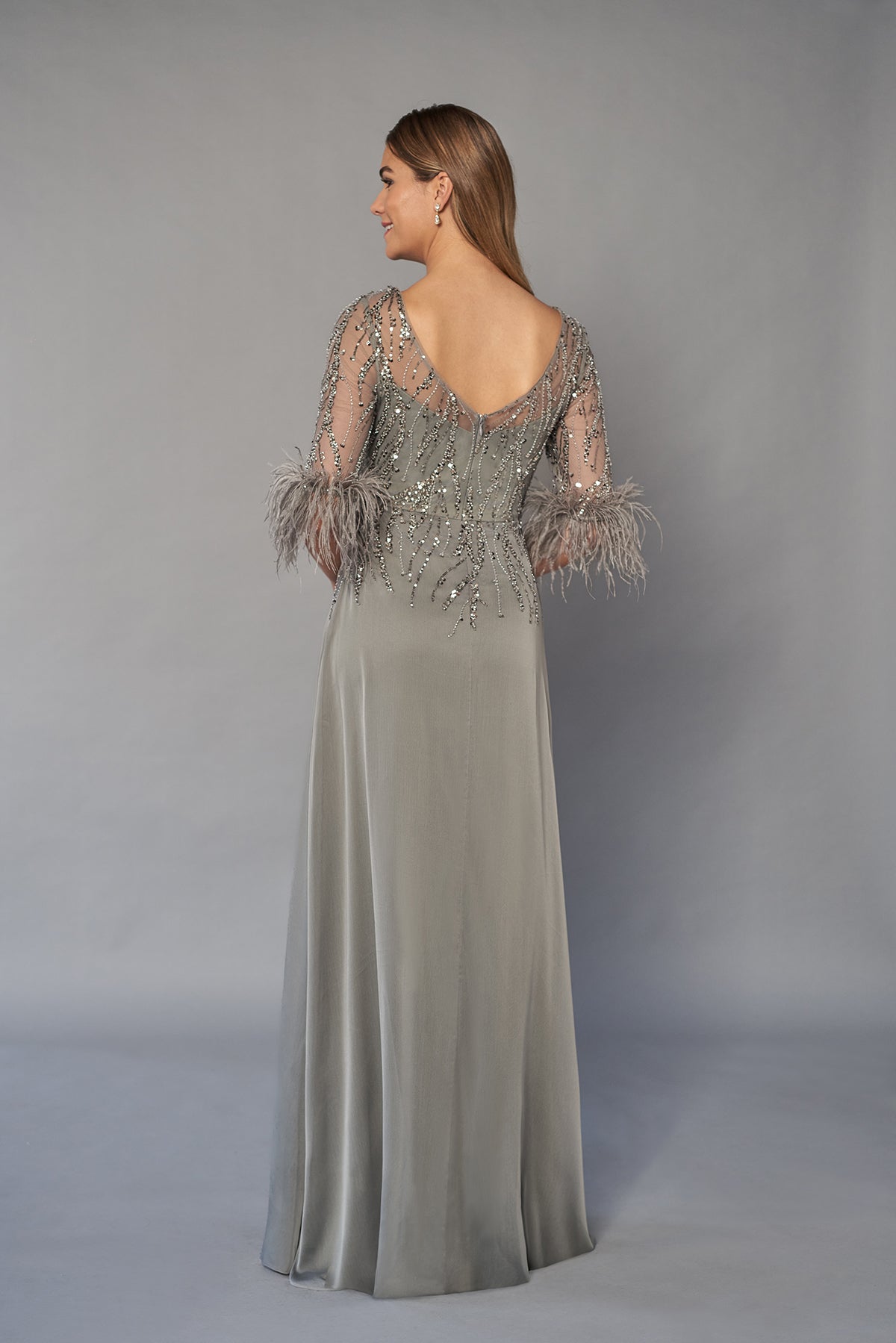 K268067 Amazing Sequin and Chiffon A-line Gown
