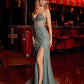 Fitted Tulle Beaded Prom Dress