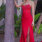Shimmer Stretch Satin Prom Dress