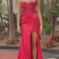 Glitter Satin Sequin Prom Dress