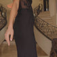 Strapless Fitted Shimmer Jersey Prom Dress