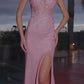 Semi Sweetheart Plunging Neckline Prom Dress