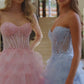 Layered Sweet Heart A-Line Prom Dress
