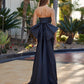 Strapless Gown with Taffeta Bow