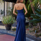 Fitted Jersey Halter Neckline Prom Dress