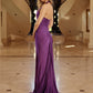 Fitted Jersey Halter Neckline Prom Dress
