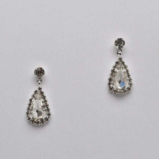 Small Dangle Earring - Crystal/Silver