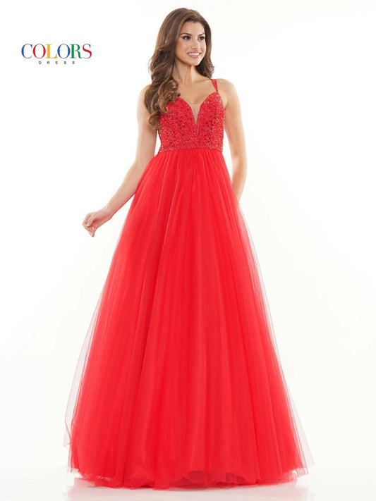 2382 COLORS Dress - RED-999 FORMAL - PROM-FORMAL SOCIETY