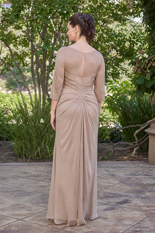 Lovely Jade Tiffany Chiffon Fit & Flare Gown - K258009