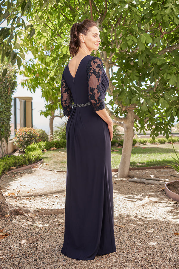 Beautiful Matte Jersey Fit & Flare Gown - K258011