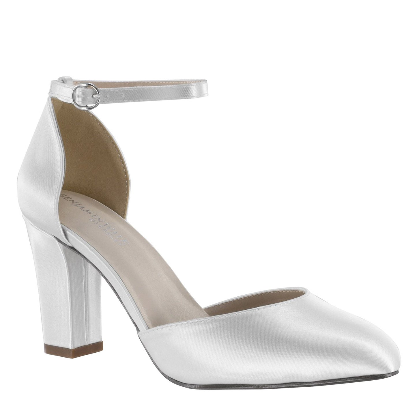 classic closed toe design that features an elegant 2.5 inch heel and adjustable strap.