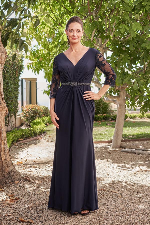 Beautiful Matte Jersey Fit & Flare Gown - K258011-999 FORMAL - MOB-FORMAL SOCIETY