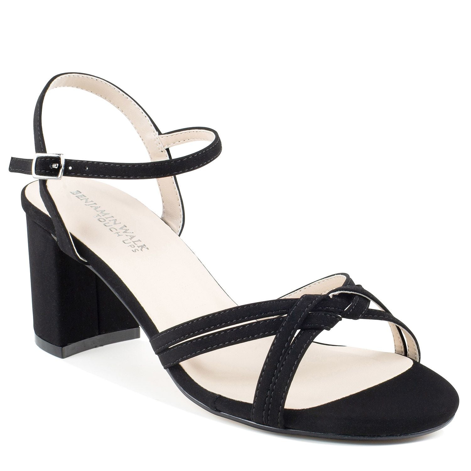  Black glitter heel with 2.25 block heel